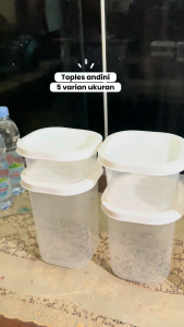 CALISTA Toples Premium Plastik Andini Set 3 Pcs - Wadah Kue & Cemilan Bebas BPA Container Makanan