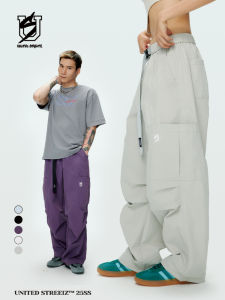 Quần Dài Thường Ngày Thoáng Khí Có Nhiều Túi Eo Thun Có Thể Điều Chỉnh United Streetz Quần Dài Nam Mùa Hè 2025 Quần Dài Thường Ngày
