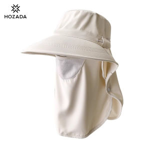 HOZADA หมวกหมวกไต่เขาหมวกเบสบอลแห้งเร็วสำหรับหมวกกลางแจ้งฤดูร้อนฝาปิดระบายอากาศได้ใส่สบายหมวกป้องกันแสงแดดใช้ได้ทั้งชายและหญิงหมวกปีนเขาหมวกบังแดด