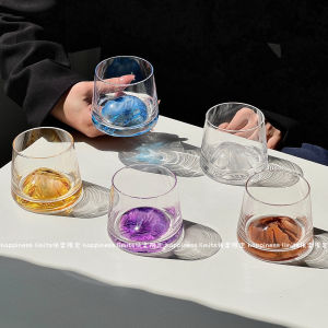 ถ้วยใส่น้ำชาแบบดั้งเดิมของญี่ปุ่นที่บ้าน ถ้วยกินแอลกอฮอล์ ถ้วยน้ำแข็ง วิวภูเขาไฟฟ้า ถ้วยน้ำหอมแบบเรียบง่าย