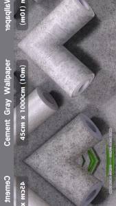 45cm x 10meters Self-Adhesive Cement Gray Industrial Style Wallpaper