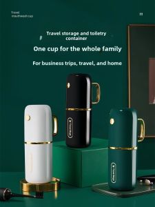 Portable Travel Toothbrush Cup Toothpaste Holder Brushing Cup Set Dormitory Toothbrush Box Home Use Simple Style Plastic Material