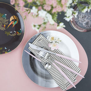 Cutipol GOA Pink Western Cutlery Fork Dessert Coffee Spoon Tea Spoon Stainless Steel Handmade Ins Style Daily Gift