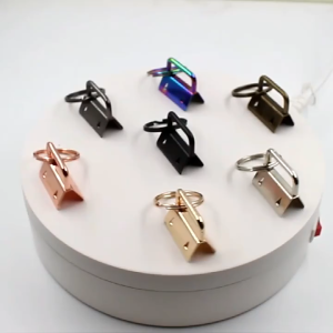 80Pcs 25mm Key Fob Hardware with Key Fob Plier Webbing Tail Clip for Key Fob Wristlets Install Keychain Clamp Hardware Supplies