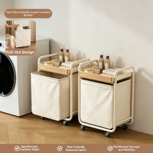 XIJIJIA | Multi-level Dirty Clothes Storage Bathroom Organizer