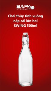 Chai Thủy Tinh Vuông Swing Bormioli Rocco - 05 Lít