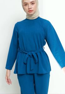 MFMW Tujedeka Atasan Blouse Biru Tosca