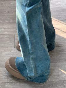 High Waist Bell Bottom Jeans Womens Stretchy Slimming Retro Design Long Leggings Comfortable Cotton Elastic Casual Pants