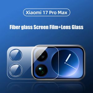 2ชิ้นสติ๊กเกอร์ป้องกันเลนส์กล้องถ่ายรูปยืดหยุ่นสำหรับ Xiaomi 17 Pro Max/ Xiaomi 17 Pro คลุมทั้งหมด Lensa Kontak สติกเกอร์ป้องกันสำหรับ Xiaomi 17 Pro Max