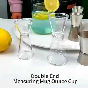 Acrylic Clear Double Jigger Measuring Cup 40cc Measuring Cup 100ml For Milktea Measuring Pitcher