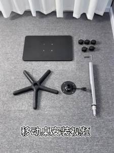 Bed Table For Laptop Foldable Computer Table Overbed Movable Laptop Table Standing Desk Adjustable Overbed Adjustable Height Table Mobile Desk with Wheels Sofa Workbench Laptop Lazy Standing Adjustable Office 电脑桌