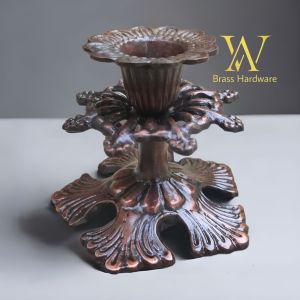 Tempat Lilin Aluminium Cabang Motif Karawang Ukir 1 pcs