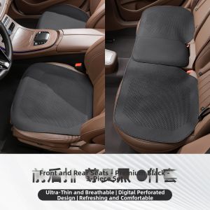 MENGDAO | Ultra Thin Four Seasons Nappa Leather Ventilated Car Seat Pad