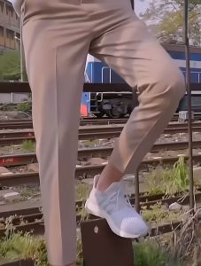 Hot Boys Japanese Fashion Pants Trendy Casual All-Match Pants Literary Cropped Pants Simple Youth Harajuku Ins Popular Pants Men Women Formal Pants Premium Polyester Blend for Southeast Asian Summer