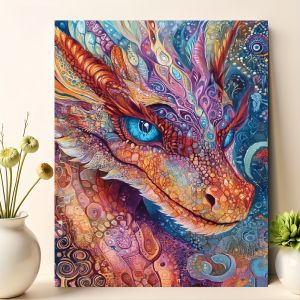 Acrylic Paint By Numbers Colorful Dragon painting By Numbers on Canvas Coloring By Number for Adults Paint Digital Art