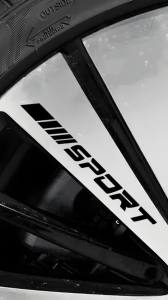 Car Brake Caliper Stickers Sport Auto Wheel Hub Reflective Vinyl Decals Accessories Motorcycle Automobile Rim Decals Accessories
