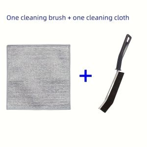 2/3/4PCS Bathroom Kitchen Gap Cleaning Brush Cloth Durable Grout Hard Bristle Long Handle for Tile Gaps Window Frames Door Track