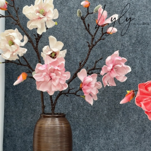 Mộc Lan Cánh Xoăn 4b hàng nhập cao cấp mềm như thật trang trí nhà cửa decor sự kiện. Hoa Lụa LyLy Decor