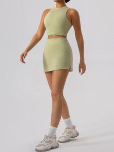 Fashionable High-End American Style Tennis Outfit Set Womens Quick Dry Golf Vest Short Skirt Badminton Sports Wear