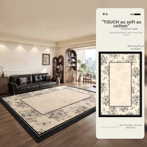 ZHUOYI | Machine Washable Carpet Easy to Clean Vintage Style Floor Mat