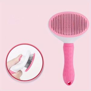 2pcs One-Click Cat and Dog Hair Remover Comb - Easy Hair Cleaning and Removal with Needle Comb
