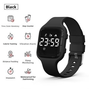 FUGUIJIAREN | Girls New Square Waterproof Alarm Digital Watch