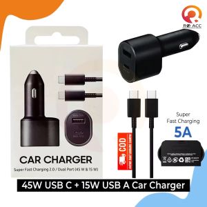 Charger Mobil PD Samsung Super Fast Charging 60W Dual USB