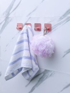 Stainless Steel Self Adhesive Wall Hook Stick Hanger Bathroom Kitchen Doors