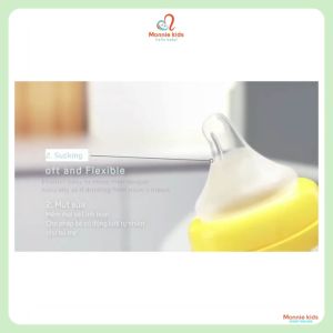 Núm ty bình sữa Pigeon cổ rộng Nhật Bản núm ti silicon thay thế cho bé