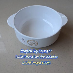 Mangkok Sup Gagang 6" Horeka Porcelain Melamine - Golden Dragon W6506