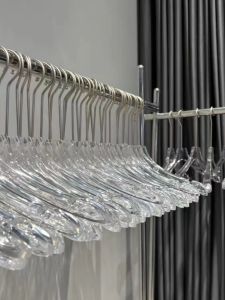 Transparent Plastic Acrylic Anti-slip Childrens Clothing Store Men Womens Clothing Store Crystal Wardrobe Clothes Hanger