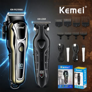 Kemei | Kemei PG1990A KM-2269 Rechargeable Hair Clippers Professional Cordless Men Hair Trimmer Mens Hair Cutting Machine Barber