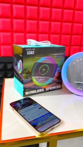 Loa nghe nhạc Bluetooth S302 Vừa nghe nhạc xem giờ có sạc nhanh 15W Có Thể Cài Báo thức