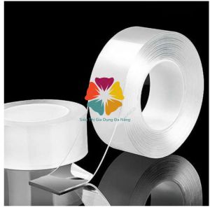 Băng keo 2 mặt trong suốt siêu dính dài 3m rộng 3cm băng keo nano hai mặt đài 5m