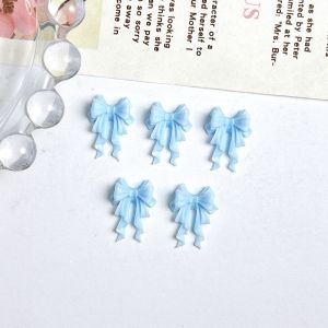 30PCS Unique Waved ริบบิ้น Bows ตกแต่งเล็บสีทึบ Bowknots เรซิ่นตกแต่งเล็บสําหรับ DIY Hairpin เล็บอะไหล่