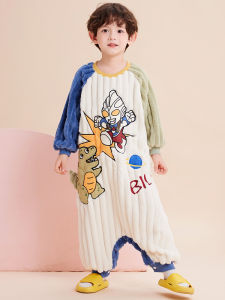 Thickened Flannel Pajamas for Boys Autumn Winter New Arrival Childrens Sleepwear Cartoon Style Home Clothes Polyester Fiber