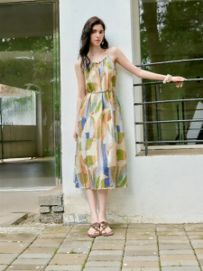 Toyouth | Lyocell Linen Boho Printed Dress