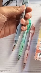 Benefit Gel Pen Retractable GP-2 SATUAN Pena Pastel Tinta Hitam