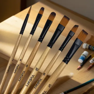 6High-Quality Oil Painting Brush Sets | Suitable for Oil Acrylic Watercolor Painting | Various Shapes