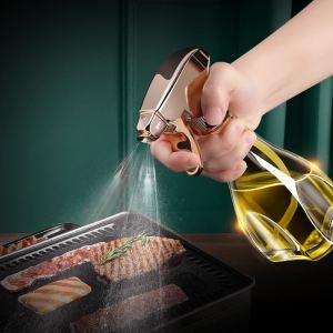 Modern Simple Style Glass Oil Bottle Kitchen Storage BBQ Two-Way Baking Spray Oil Bottle Home Use Cross-Border Product
