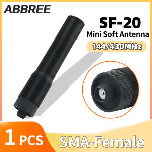 ABBREE | ABBREE SF-20 Mini Soft Antenna Short SMA-Female Dual Band VHF UHF For Baofeng UV-5R UV-32 BF-888S Quansheng UV-K6 Two Way Radio