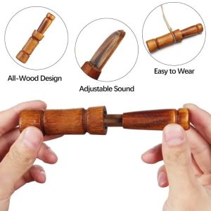Wooden Whistle Lure Hunting All Ducks Mallard Duck Commander Loud Calling Ducks Plastic Lure Outdoor Realistic Sound Duck Calls