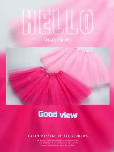 Girl Elastic Ballet Dancewear Tutus Mini Skirt For Birthday Party Dance 3 Layer Tulle Tutu Skirt for Kids Princess 2-8Y Girls