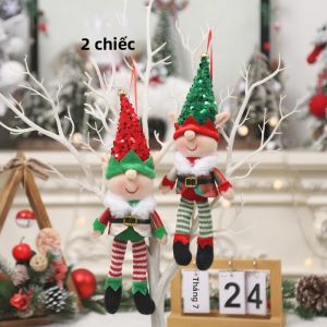 Mặt Dây Chuyền Búp Bê Elf Hoạt Hình Mới 2025 2 Chiếc Trang Trí Cây Thông Giáng Sinh Nhân Vật Elf Đồ Trang Trí Treo Cho Ngày Lễ