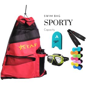 Tas Renang Jaring Serut Olahraga/ Tas Renang Aksesoris Anti Air