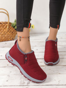 Womens Shoes Womens Sports Shoes Fleece and Thickened Boots Lightweight Soft-Soled Womens Snow Boots