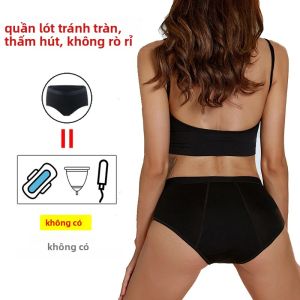 3 Chiếc Quần Lót Kinh Nguyệt Thấm Hút Mạnh 4 Lớp Dành Cho Nữ Chống Tràn Lưng Cao Size EU Dành Cho Người Bị Tiểu Không Tự Chủ