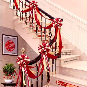 Creative Wedding Stair Handrail Decorations