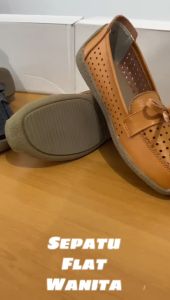 Sepatu Flat Wanita Kulit Premium Import W3335 Flat Shoes Wanita Kuli Import t Sepatu Wanita Kasual Terkeren Kulit (+Box) Import