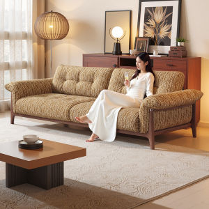 SHENGNIWEIER | Ghế Sofa Vải Linen Cổ Điển với Bọc Có Thể Giặt